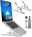 ノートパソコンスタンド折りたたみ式ラップトップスタンドPCスタンドIPADスタンド7段の高さ調節可能パソコンスタンド卓上放熱冷却縦置軽量放熱性タブレットスタンド30KG荷重10~17.3インチ…