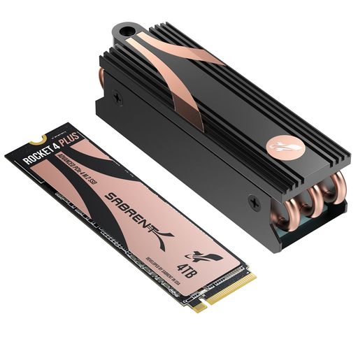 SABRENTSSD4TB、M.2ヒートシンク付M.2SSD4TBPCIe4.0M.2SSDNVMe4TB、Gen4M.22280、内蔵SSD速度最大7100MB/秒ロケット4PLUSエクストリームパフォーマンス