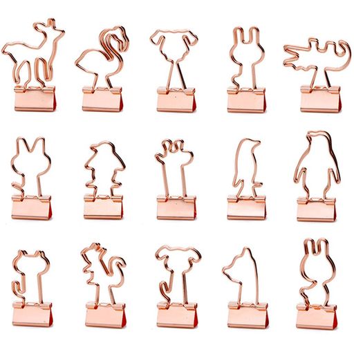 XIANFQNKJダブルクリップかわいいクリップアニマルデザインファイル整理事務用品文房具ファッション19m..