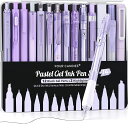FOURCANDIESジェルボールペンセット可愛いノート型ゲルペン0.5MM12本ボールペン&2本蛍光ペン速乾性インクかきやすい学校ノート筆記メモ学生文房具に最...