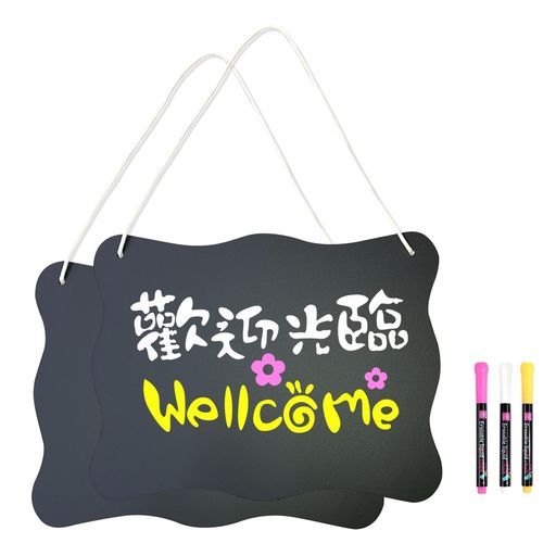 WeColorA4アクリル黒板、ブラックボード、壁掛け黒板、メニューボード、ミニ黒板、小さな黒板、オフィスや家庭の伝言板、店舗や飲食店のPOP広告案内板用に最適(21.5cmx28.5cm2枚)