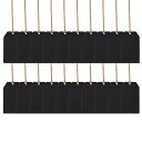 nalainaミニ黒板ボトルネーム(20個セット)ボトルネームプレート黒板木製ボトルタグカフェギフトラベル菓子屋結婚式パーティープレート撮影用黒板両面麻縄付きブ...