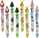Maydahuiかわいい6色クリスマスボールペン12本セット0.5mm黒インク油性多機能多色おしゃれ可愛い文房具