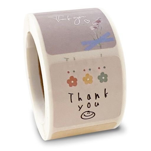 MYLCHBDJ感謝シールサンキューシール300枚6種Thankyouギフトありがとう可愛い記念日感謝の日用業務用ステッカーギフトラッピング