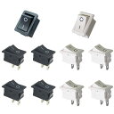 YIXINLYMY DC ACロッカースイッチ 【10個セット/250V/6A、125V / 10A】 スナップインラウンドボートロッカースイッチトグルパワーS...