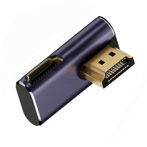 CY8KケーブルHDMIオス-HDMI2.1メス垂直90度左下角度ロープロファイルUHD延長アダプター8K60hzHDTV対応