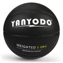 YANYODOバスケットボール7号球ヘビーウエイトPU革スキルトレーニング練習用屋外・屋内用大人・高学生・大学生用ギフトブラック1.0kg