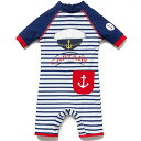 BONVERANO水着ラッシュガードワンピースUPF50+UVカット半袖ベビー男の子(Captain3-6Months)|詳細画像