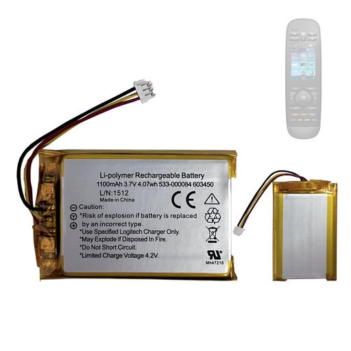 HIGHAKKU 523450 充電式リチウムイオンポリマーバッテリー for Logitech Harmony Touch,Harmony Ultimate Remote Controls 533-000083 533-000084