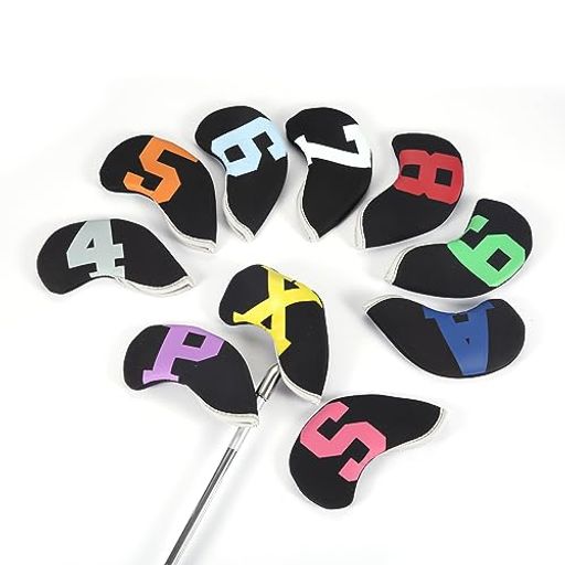 ゴルフアイアンカバーゴルフアイアン用ヘッドカバーゴルフヘッドカバーアイアン用10枚セット番手付きウェッジヘッドカバーアイアンのヘッドを傷やダメージから保護する目...