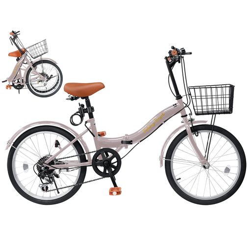 Mixiu折りたたみ自転車20インチ/24インチ軽量素早く折畳可能P-O9シマノ7段変速折り畳み自転車高炭素鋼フレーム高さ調節可能なハンドルステムとサドル折畳み自転車空気入れ、ライト、カゴ…