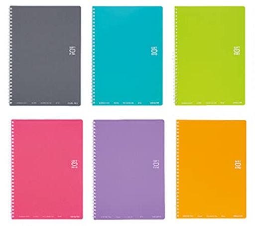 コクヨソフトリングノートドット入り罫線セミB5ス-SV301BT新色3色入6冊セット