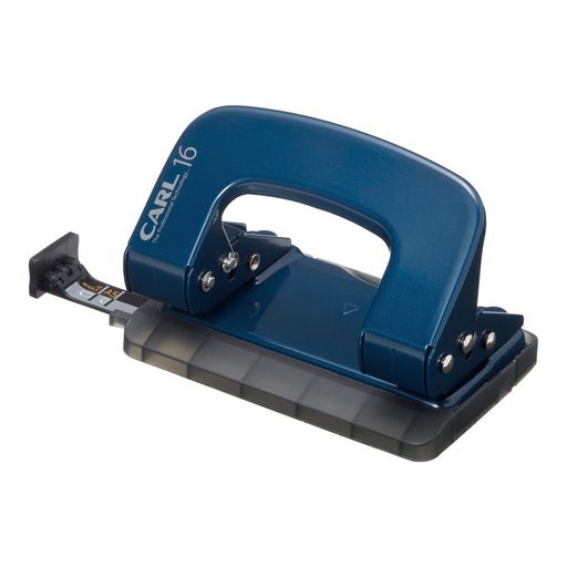 カール事務器穴あけパンチ小型アリシス2穴16枚ブルーLP-16-B