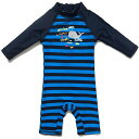 BONVERANO水着ラッシュガードワンピースUPF50+UVカット長袖ベビー男の子(GreyWhale3-6Months)