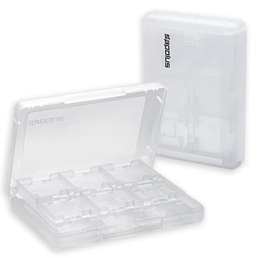 sapolus3DSソフトケースゲームソフト大容量収納カセットメモリーカード24枚(White)