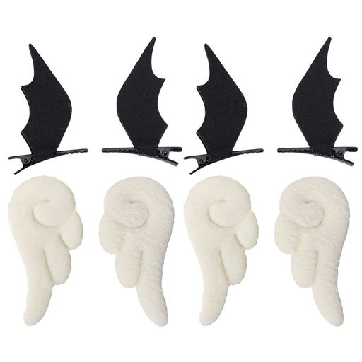 POPETPOP4ペアヘアクリップ前髪ピンヘアピンレディース髪クリップハロウィンヘアピン天使の翼可愛い羽..