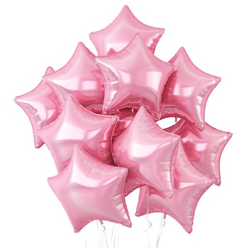 BTZO風船バルーンスター型10個セットアルミ風船アソート18インチ飾り付けバレンタイン告白プロポーズ誕生日会結婚式パーティー店舗装飾フイルムピンク