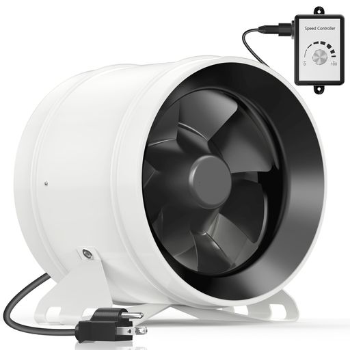 Hon&Guanダクトファン200mm強力無段階調速可能【インボイス制度登録店】金属ケースダクト用換気扇省エネ塗装ブース用マイニングリグ冷却インバータダクトファン無段階調速スイッチ付き…