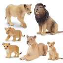 TOYMANY6PCSライオンフィギュアセット野生動物フィギュア動物モデル親子家庭リアルな動物模型人気動物おもちゃ玩具誕生日プレゼントクリスマス新年飾り物コレク...