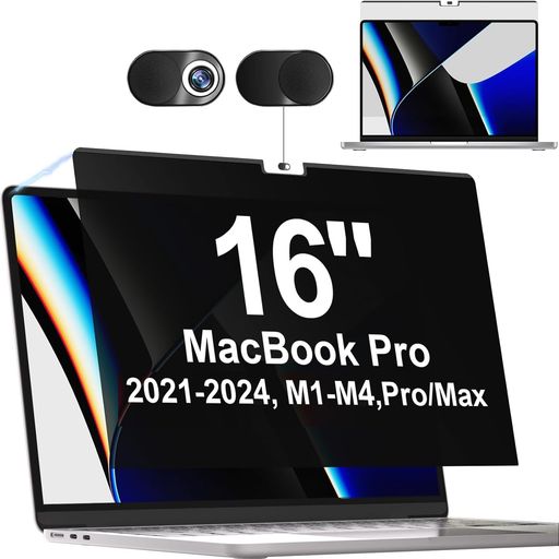 MacBookPro16覗き見防止フィルターマグネット式(2021-2024M1M2M3M4)用覗き見防止フィルムプライバシーフィルターのぞき見防止フィルムブルーライトカット保護フィルムMamol