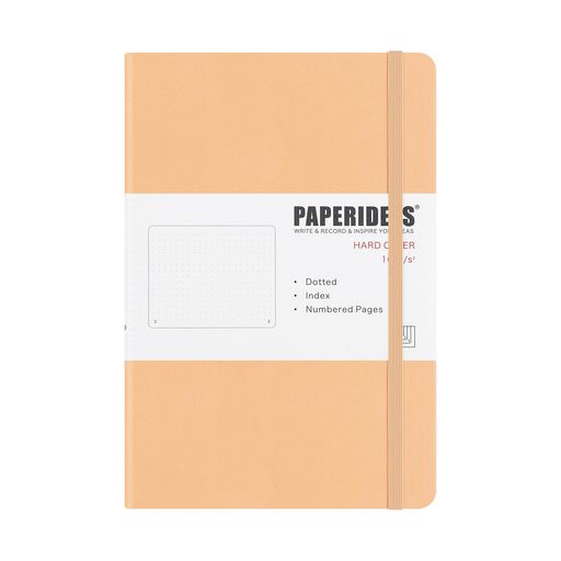 PAPERIDEASノートA5ハードカバー(ドットワインレッド)