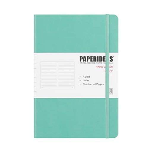 PAPERIDEASノートA5ハードカバー(横罫ミントグリーン)