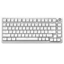 YUNZIIB7575%有線メカニカルキーボードホットスワップ対応ガスケット搭載RGBバックライト高耐久英語配列PBTキーキャップチェリープロファイルWIN/MAC用(ホワイトRGBブルーグレータクタイルス…