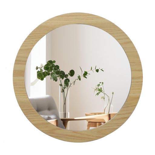 BROWGROW 壁掛けミラー 木製 鏡 壁掛け鏡 丸型ミラー ウォールミラー 天然木フレーム 丸鏡 円形ミラー 飛散防止 洗面 玄関 化粧 (ナチュラル 直径40CM) BROWGROW 壁掛けミラー 木製 鏡 壁掛け鏡 丸型ミラー ウォールミラー 天然木フレーム 丸鏡 円形ミラー 飛散防止 洗面 玄関 化粧 (ナチュラル 直径40CM)