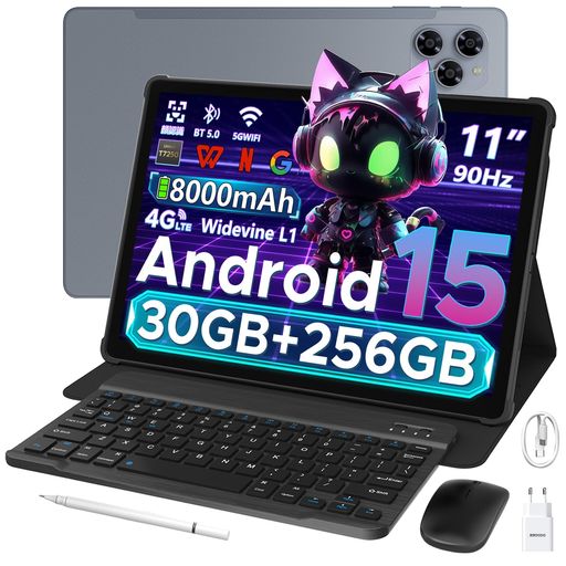 【11インチAndroid15タブレット】DOOGEEG6セット版タブレット11インチ30GB+256GB+2TBTF拡張90HzIPS大画面WidevineL1Netflix対応顔認識13MP/5MPカメラ8コアCPU
