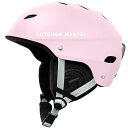 OUTDOORMASTERスキーヘルメットスノーボードヘルメットバイザー付きスノーヘルメット全方位調整アジャスター高密度EPSスキー用ヘルメット3D保護クッショ...