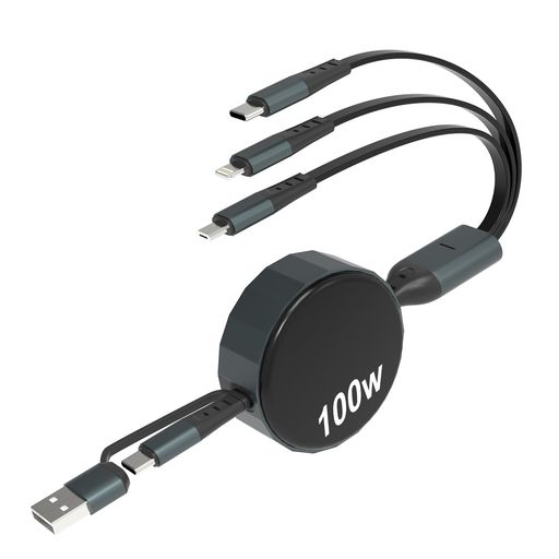新100W3IN1充電ケーブルUSBA+USBCTO巻き取り式充電ケーブル3IN1約120CMPD100W急速充電タイプC充電ケーブル(100W)ライトニングケーブル(27W) 新100W3IN1充電ケーブルUSBA+USBCTO巻き取り式充電ケーブル3IN1約120CMPD100W急速充電タイプC充電ケーブル(100W)ライトニングケーブル(27W)
