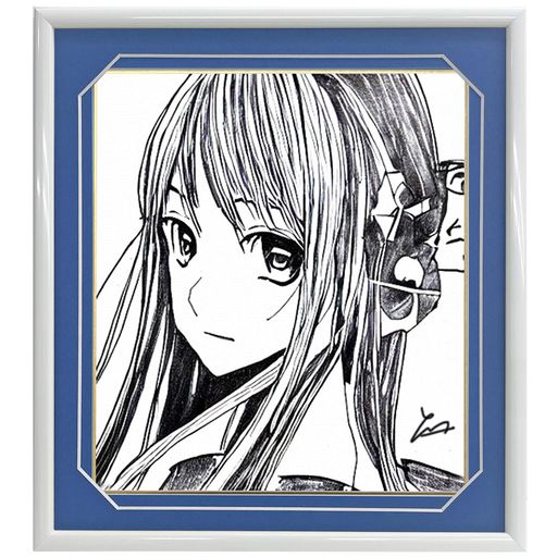 端まで見せる保存額装色紙額BH-15Fアクリル付(室内紫外線を98%程度カット)(ホワイトxブルー)