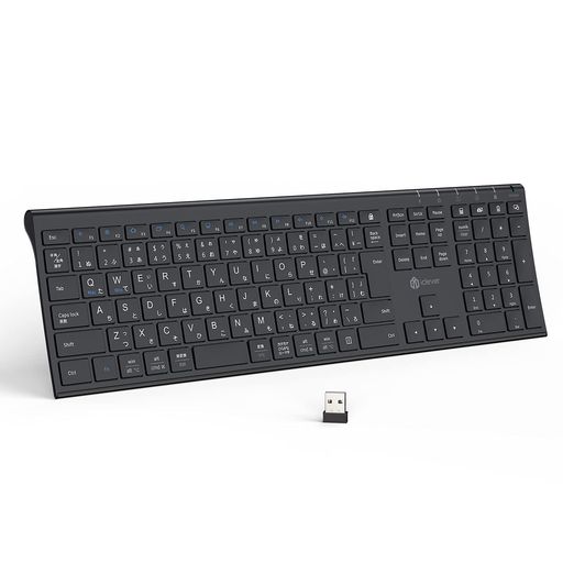 iCleverキーボードワイヤレスキーボード無線2.4G(レシーバー付属)日本語JIS配列薄型USB-C充電式フルキーボードテンキー付き静音ウルトラスリムパンタグラフパソコンPC用Windows対応オフィス自… iCleverキーボードワイヤレスキーボード無線2.4G(レシーバー付属)日本語JIS配列薄型USB-C充電式フルキーボードテンキー付き静音ウルトラスリムパンタグラフパソコンPC用Windows対応オフィス自…