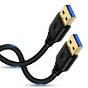 USB3.0ケーブル5GBPS高速転送USB3.0A-Aタイプ延長ケーブルタイプA-タイプAオス-オス金メッキコネクタ搭載高耐久性USBケーブル両端オスライト給電用冷却ファンHDDTVBOXカメラDVDプレーヤー(2)