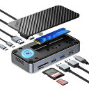 ORICO10-IN-1USB-Cドッキングステーション&M.2SSDNVME/SATA両対応外付けケース10GBPS高速転送4K@60HZHDMI、100WPD充電、SD&TFカードリーダー、ギガビットLAN、冷却ファン搭載(2)