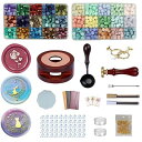 Kandarシーリングスタンプシールスタンプシーリングワックス剥せるスプーン簡単初心者セット【30色豪華セット】ヘッド蝋封ワックス大量手紙招待状祝福告白祝い手紙装飾DIY