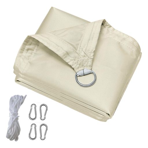 晨陽小店サンシェード防水2M*4M日除けシェード黄色雨よけ遮光ネット屋外庭ベランダ目隠し401Dポリエス..