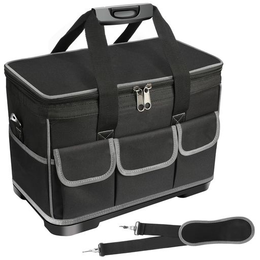 Chisafly工具バッグツールバッグ工具袋工具入れ工具カバン工具収納大容量丈夫折り畳み肩掛けベルト付き..