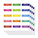 ColorfylCoco名札ラベルシール15色60枚セットイベントパーティー同窓会用衣服貼って剥がせる名前シール手書きステッカー