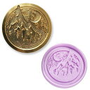 neliegeシーリングスタンプヘッドシーリングワックス25mmヘッドのみ単品封蝋手作り(18-山と月)