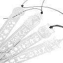 moinmoin定規ものさし10cmシルエット4種セット紐付き/しおり3wayステンレス錆びにくい金属柔らかい曲がる/イラスト絵を描ける波線ウェーブ型テンプレー...