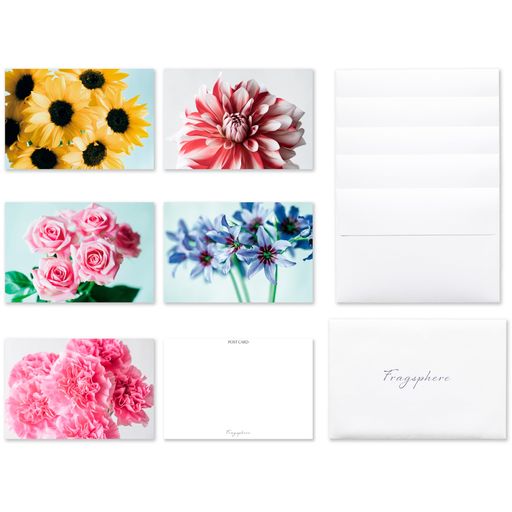 Fragsphere思いを彩る花レターセット5種類封筒付き5枚セットポストカードハガキ手紙10x14.8cm日本製メッセージカードグリーティングカード感謝お祝いFLP-001A