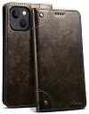 JCGOODIPHONE13ケース手帳型カード収納アイフォン13カバー手帳スタンド機能マグネット式本革レザー財布型携帯スマホケース軽量薄型防塵耐衝撃保護ワイヤレス充電対応アイホン136.1用(IPHONE13(2)