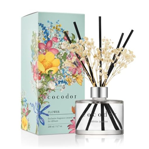 COCODORココドールフラワーディフューザーホワイトジャスミン(WHITEJASMINE)200MLリードディフューザースティック付きルームフレグランス芳香剤部屋用ギフトプレゼント COCODORココドールフラワーディフューザーホワイトジャスミン(WHITEJASMINE)200MLリードディフューザースティック付きルームフレグランス芳香剤部屋用ギフトプレゼント