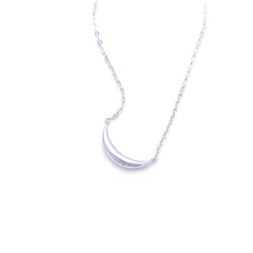 [Naniwaai]ネックレスレディースシルバー金属アレルギー対応プラチナメッキラインネックレスペンダント..