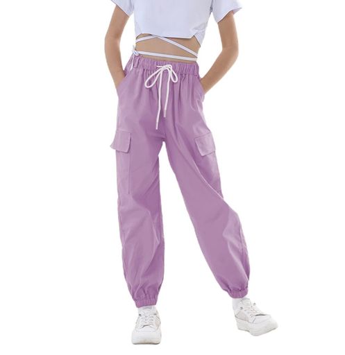 [LOLANTA]子供服ロングパンツキッズ長ズボン男の子女の子スポーツジャージ美脚ストレッチ無地コットンカジュアルユニセックス伸缩性通気性ライトパープル140