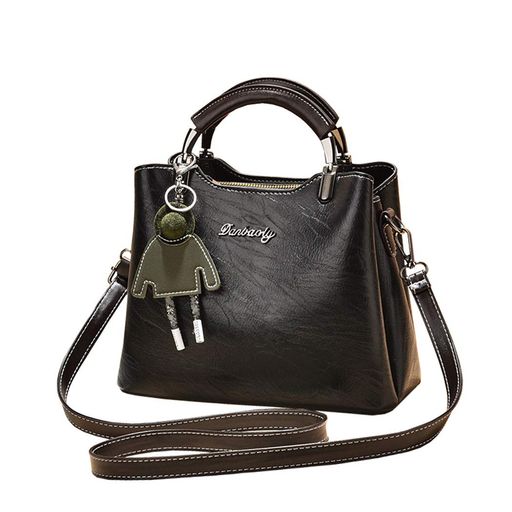 [BUKESIYI]レディース斜めかけバッグポシェットハンドショルダー肩掛けミニトートSlingShoulderHandBagforWomenPUレザーJP77257ブラック