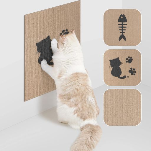 スクラッチ 【家具・壁・床をしっかり保護 猫専用爪とぎマット】高密度ポリエステル素材を採用し、愛猫の爪とぎ行動をソファ・壁から適切に誘導します。優れた耐引っかき性で鋭い爪によるほつれを抑え、大切な家具やフローリングのキズ・破損を防ぎます。猫だけでなく、犬の爪ケア補助用品としても幅広くご活用いただけます。 【自由にDIY可能】柔らかく耐久性に優れた高品質布地を採用し、ハサミで簡単にカットして自由自在に DIY 調整が可能です。お部屋のレイアウトや愛猫の行動習慣に合わせ、好みのサイズ・形に加工できます。壁の隅、キャビネット脇、ソファ側面など、猫がよく出入りする場所へ手軽に貼り付け OK。あなただけのオリジナルスペースを作り上げ、愛猫専用のリラックス &amp; 遊び空間を実現します。 【ストレス軽減 本能をサポート】自然な木肌を模した縦ストライプ質感設計で、猫の本能にしっかりアプローチ。自然と爪とぎを促し、無理なく習慣づけられます。日頃のストレスを発散させ、爪のお手入れも自然にサポート。室内飼いの猫に最適で、狭い室内でも本能を満たせます。家具の引っ掻き破損を抑え、飼い主とペットが快適に共存できる環境を整えます。