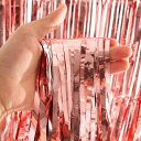 「2個セット」Augsionタッセルカーテンキラキラ背景華やかな金属感明るい光沢誕生日飾り付け100cm*200cmパーティー装飾小道具誕生日結婚式用パーティー...