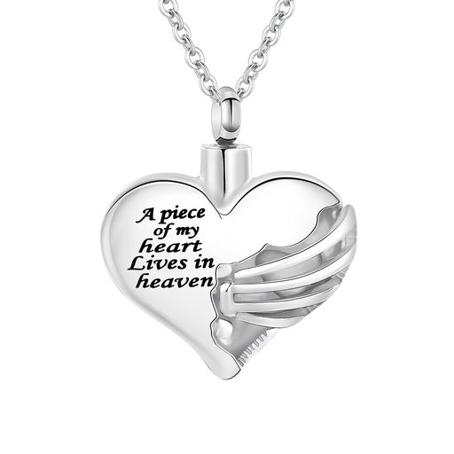 ハート火葬骨壷ネックレスペンダント遺灰のメモリアル記念品火葬ジュエリー愛する人のメモリアルジュエ..